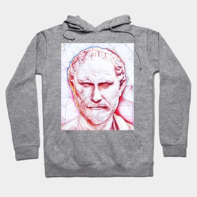 Megasthenes Portrait | Megasthenes Artwork | Line Art Hoodie by JustLit